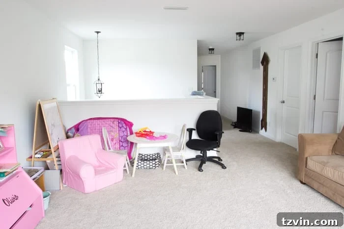 Crafting Your Combined Play & Media Oasis 10 Playroom Media Room Design Plans | blesserhouse.com - A modern rustic playroom / media room combo that's cheerful and cozy.