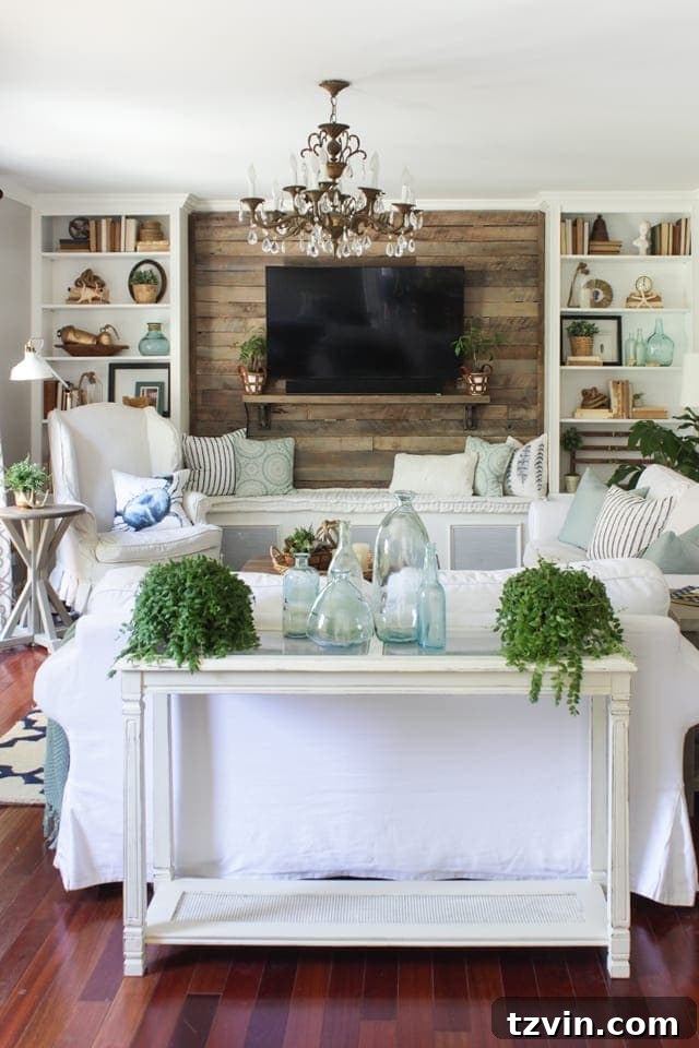 Crafting Your Combined Play & Media Oasis 6 Playroom Media Room Design Plans | blesserhouse.com - A modern rustic playroom / media room combo that's cheerful and cozy.