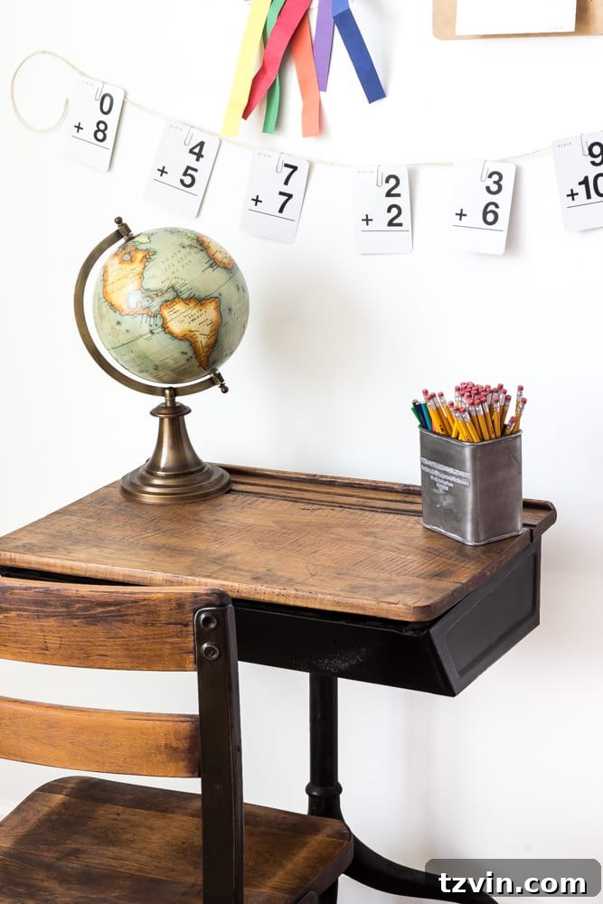 Simple Homework Station Decor