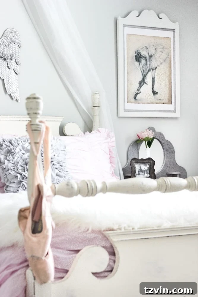 Mirror Frames Reimagined as Photo Displays 11 Full view of a child's bedroom featuring the newly installed repurposed mirror picture frames above the bed, enhancing the room's decor.