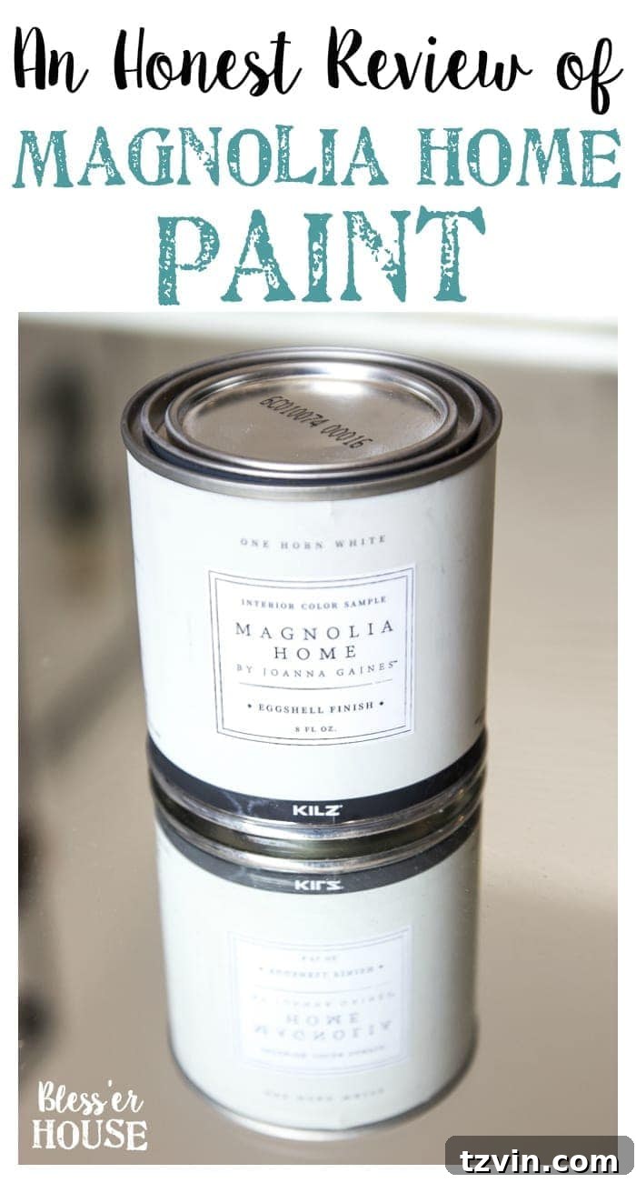 Mirror Frames Reimagined as Photo Displays 16 Pinterest graphic: Honest Review Magnolia Home Paint, featuring repurposed mirror picture frames.