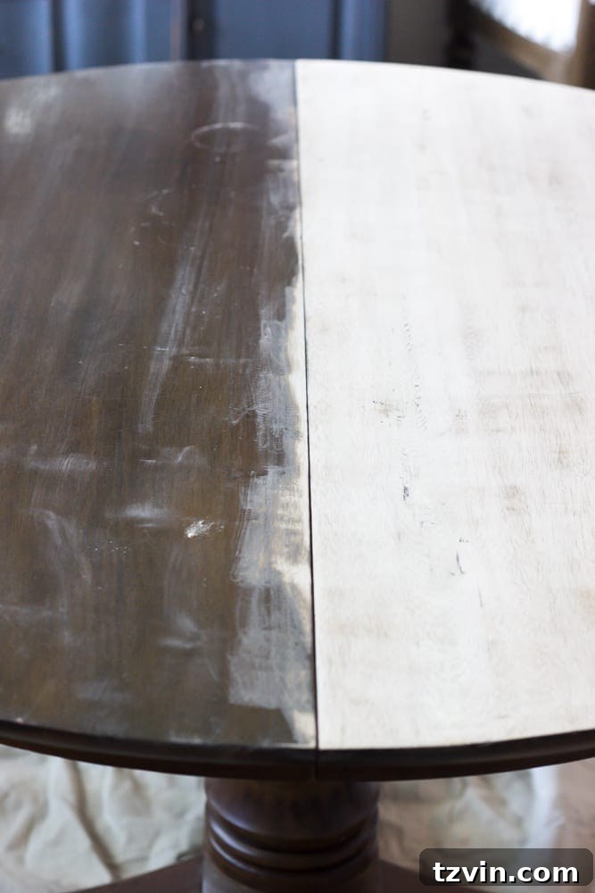 Oak Dining Table Reborn 3 Sanding the Dining Table