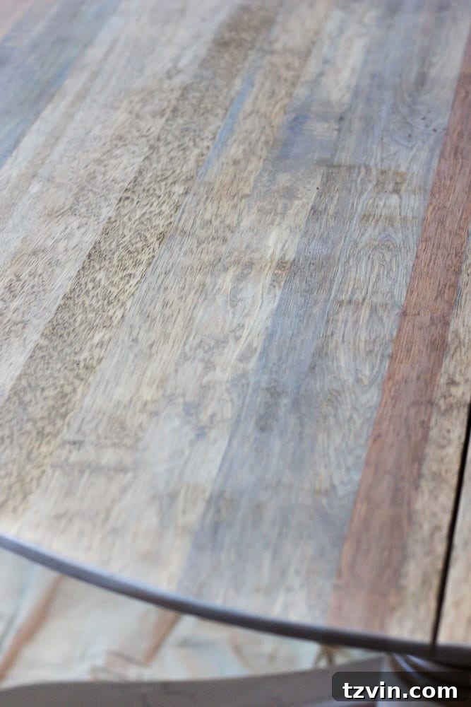 Oak Dining Table Reborn 7 Stained Tabletop