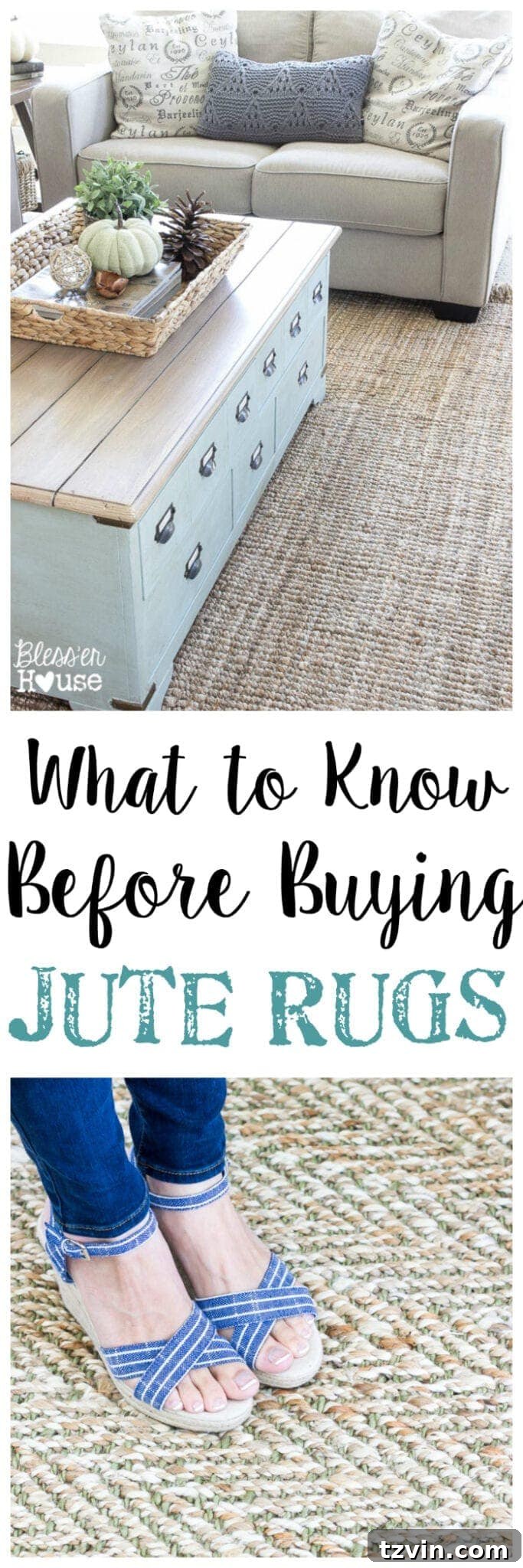 Decoding Jute Rugs Your Buying Handbook 11 What to Know Before Buying Jute Rugs | blesserhouse.com - A totally honest review with the pros and cons for what to know before buying jute rugs along with where to buy them on a budget.