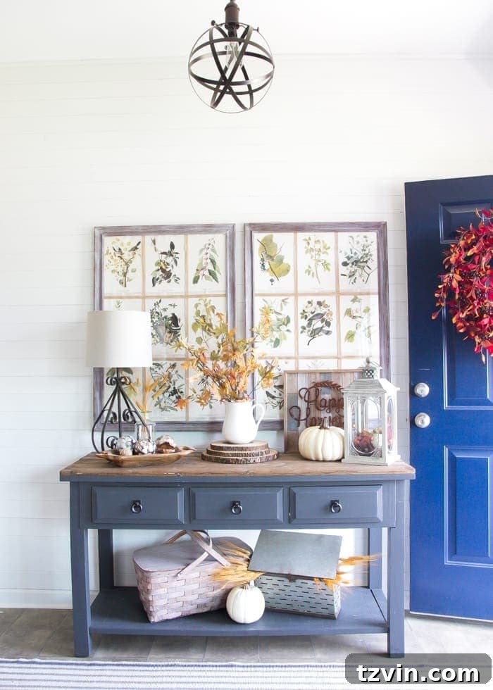 Fall Home Tour 2016 | blesserhouse.com - Tips and tricks for how to incorporate fall decor easily and inexpensively in your home. 