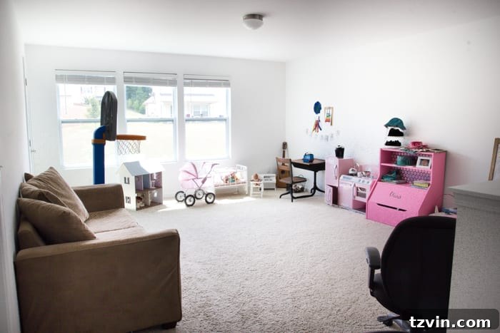 Playroom Makeover Plans and Challenges | blesserhouse.com - Initial design ideas and the reality of starting a big room transformation project.