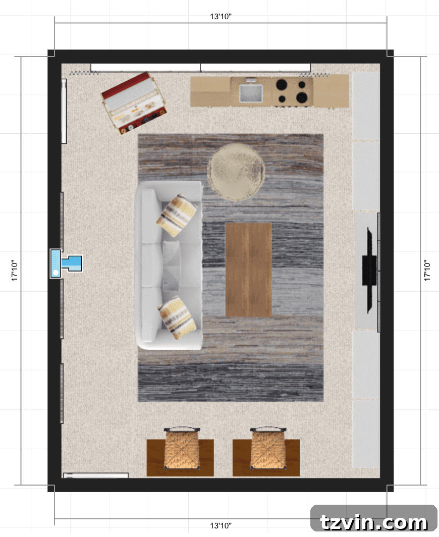 Final Playroom Furniture Layout Blueprint | blesserhouse.com - The complete 2D blueprint of the optimized playroom design plan.