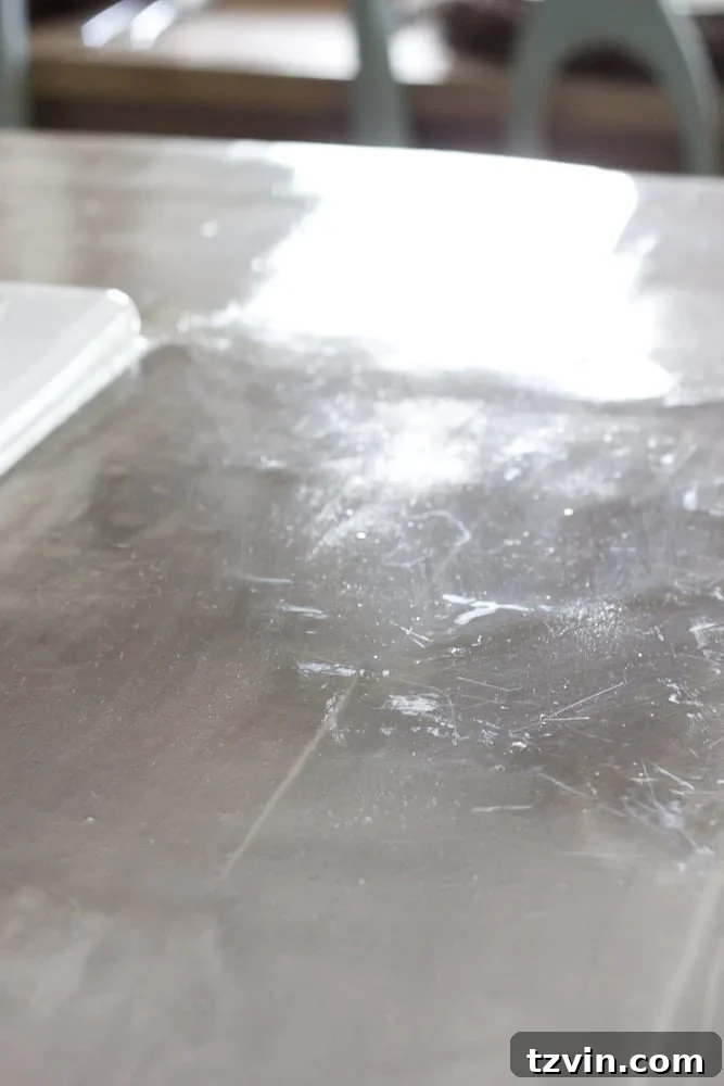 The repaired concrete countertop