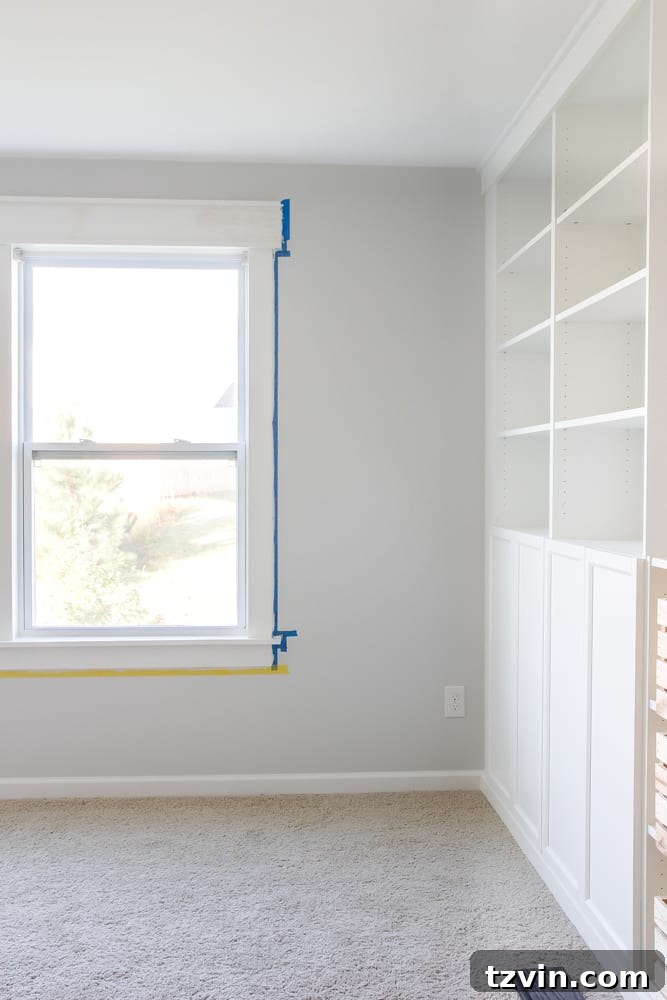 Navigating the Nuances of Gray Paint 6 Behr Seagull Gray paint in a bright, airy playroom with built-in shelving. A perfect cool gray choice for an open and welcoming space, demonstrating how light gray paint complements home decor.