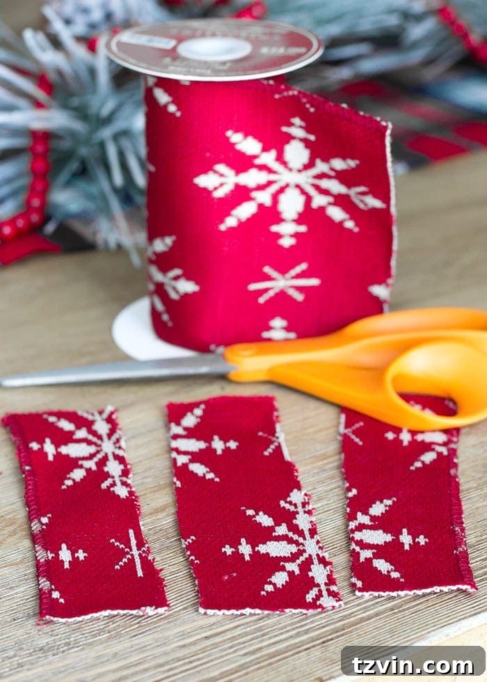 Charming Nordic Knit Mini Christmas Trees 5 DIY Nordic Sweater Mini Christmas Trees | blesserhouse.com - How to make Nordic sweater mini Christmas trees using just florist foam, ribbon, and hot glue for cute decor accents on tabletops and mantels.