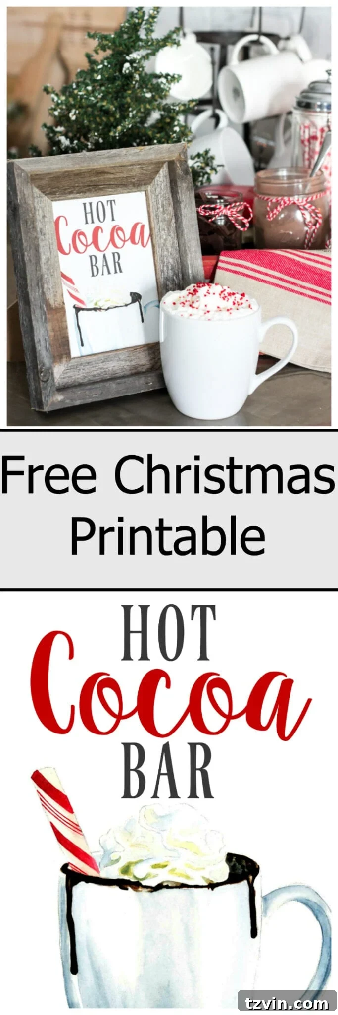 Rustic Soda Crate Hot Cocoa Bar with Free Printable Sign 7 Soda Crate Hot Cocoa Bar & Free Printable Sign | blesserhouse.com - Tips to set up a simple holiday hot cocoa bar using items already around your house plus a free downloadable hot cocoa bar sign printable plus 32 more Christmas printables.