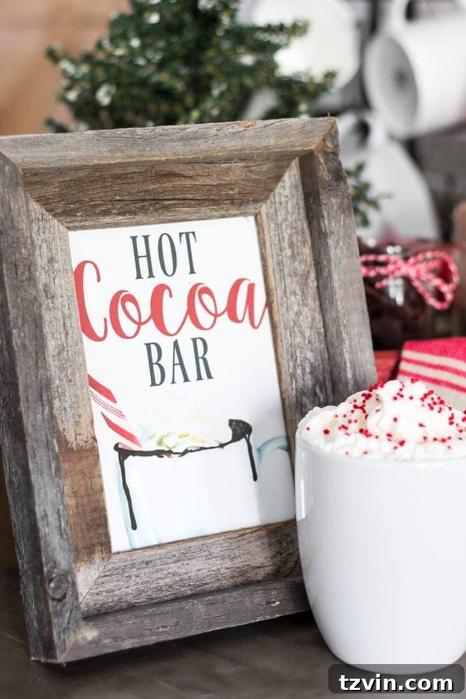 Rustic Soda Crate Hot Cocoa Bar with Free Printable Sign 3 Soda Crate Hot Cocoa Bar & Free Printable Sign | blesserhouse.com - Tips to set up a simple holiday hot cocoa bar using items already around your house plus a free downloadable hot cocoa bar sign printable.