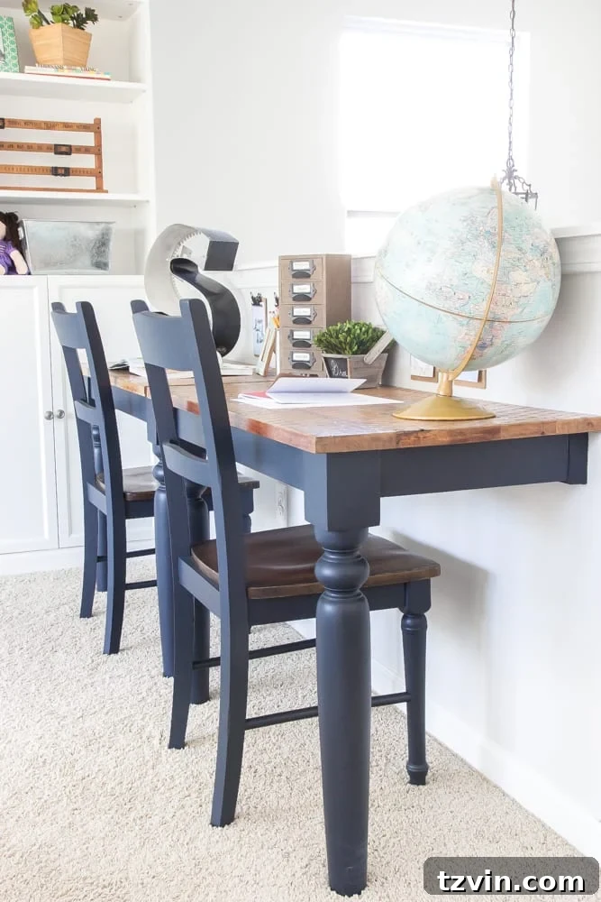 Eclectic Farmhouse Playroom Makeover | blesserhouse.com - A boring and cluttered playroom gets a modern eclectic farmhouse makeover on a budget with DIY projects, smart storage solutions, and inexpensive finds. popular pin