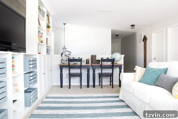 Eclectic Farmhouse Playroom Makeover | blesserhouse.com - A boring and cluttered playroom gets a modern eclectic farmhouse makeover on a budget with DIY projects, smart storage solutions, and inexpensive finds. popular pin