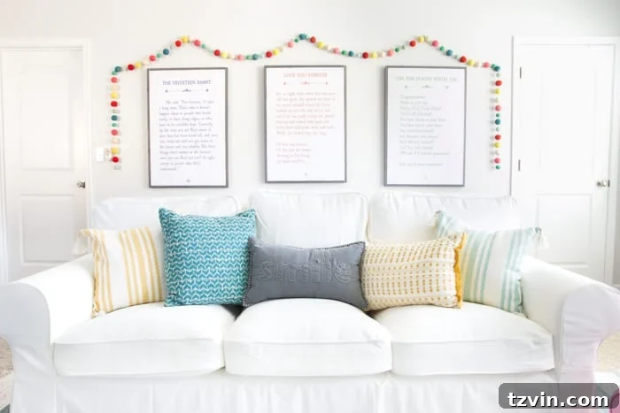 Craft Your Own Storybook Art 12 DIY Storybook Art | blesserhouse.com - How to make DIY storybook art for less than $30 using just plywood, 1x2 boards, and colored engineer prints plus 3 free printables.