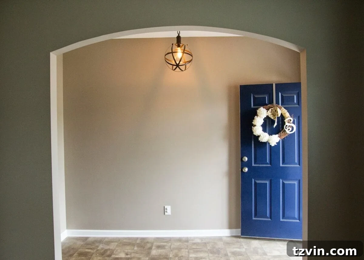 Empty Foyer Before Renovation - Suburban Home Entrance