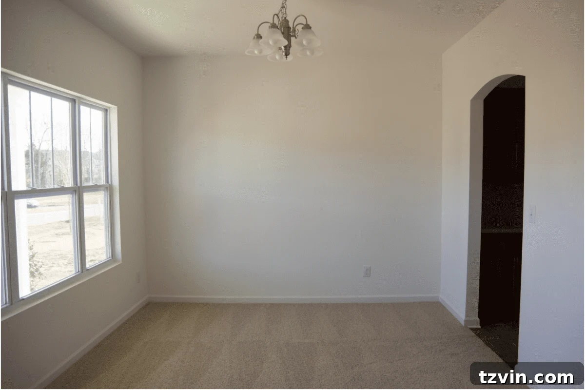 Dining Room Before Renovation with Basic Features