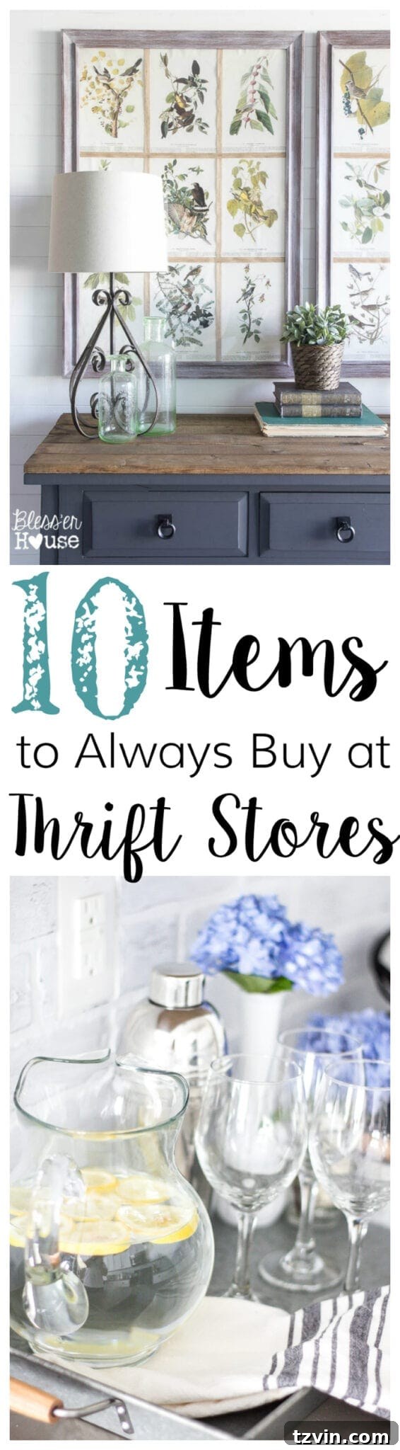 10 Items to Always Buy at Thrift Stores - essential guide for successful budget-friendly decor hunting.
