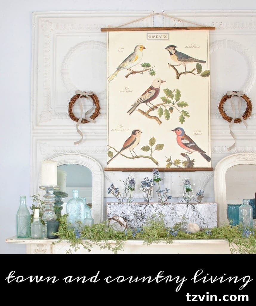 Beyond the Baubles: Winter Mantel and Living Room Comforts 23 After-Christmas Winter Mantel and Living Room | blesserhouse.com - A tour of an after-Christmas winter mantel and living room with thrifty ideas and creative budget decor to help bring warmth and life to your home.