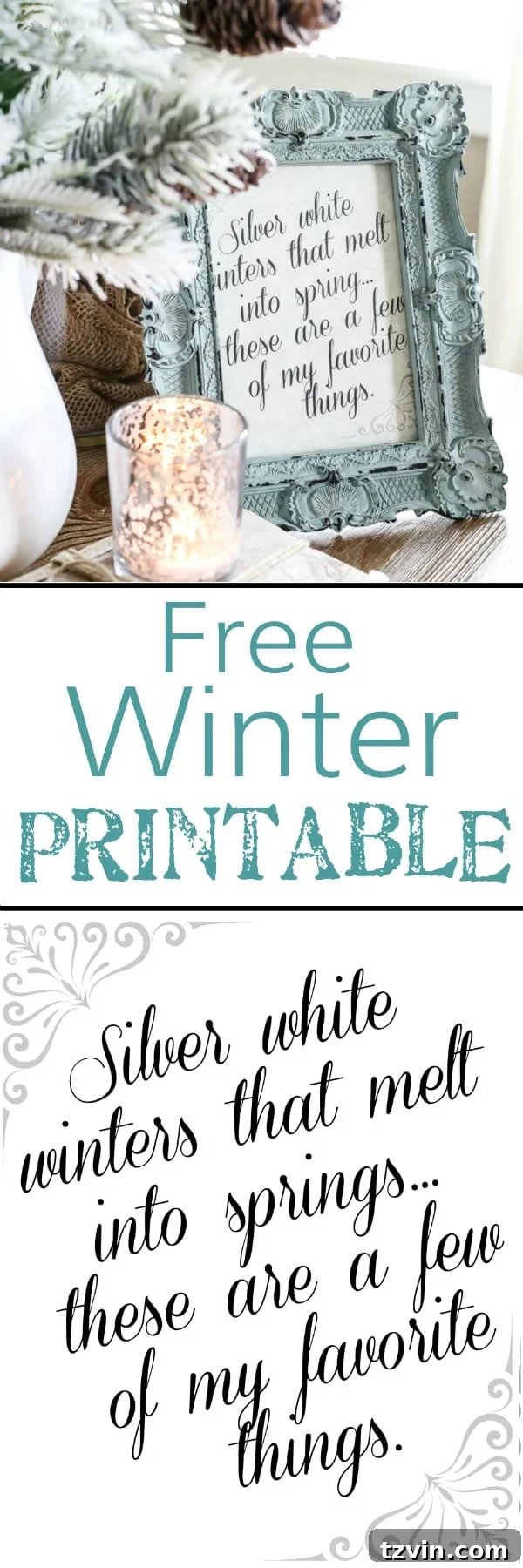 Winter Printable in Multiple Color Options