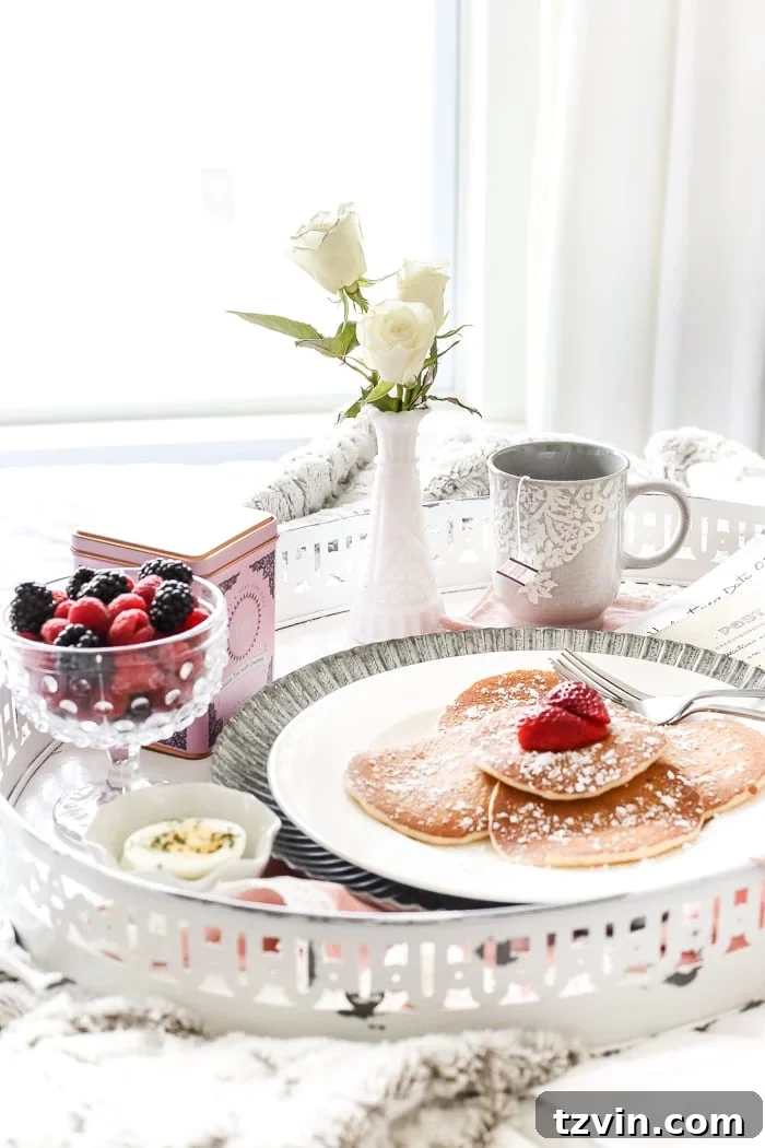 Styled Enamel Tray with Valentine's Decor
