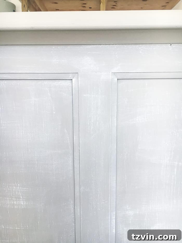 Weathered Wood Bed: A Painted Transformation 6 Painted Weathered Wood Bed Makeover | blesserhouse.com - A thrifted bed gets a painted weathered wood Restoration Hardware look with no messy furniture stripping and in 3 quick steps.
