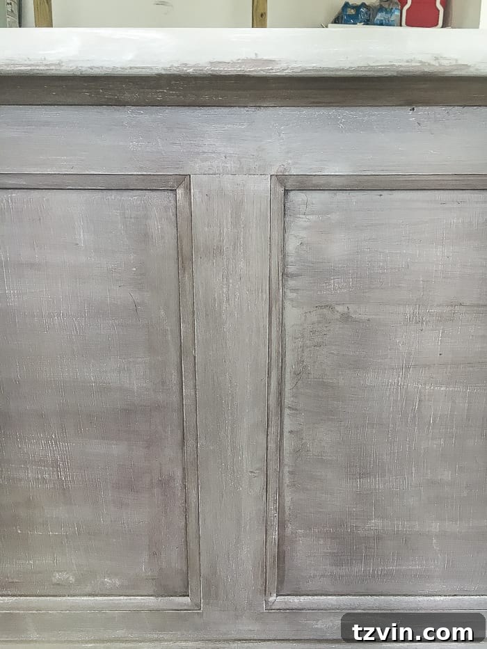 Weathered Wood Bed: A Painted Transformation 7 Painted Weathered Wood Bed Makeover | blesserhouse.com - A thrifted bed gets a painted weathered wood Restoration Hardware look with no messy furniture stripping and in 3 quick steps.