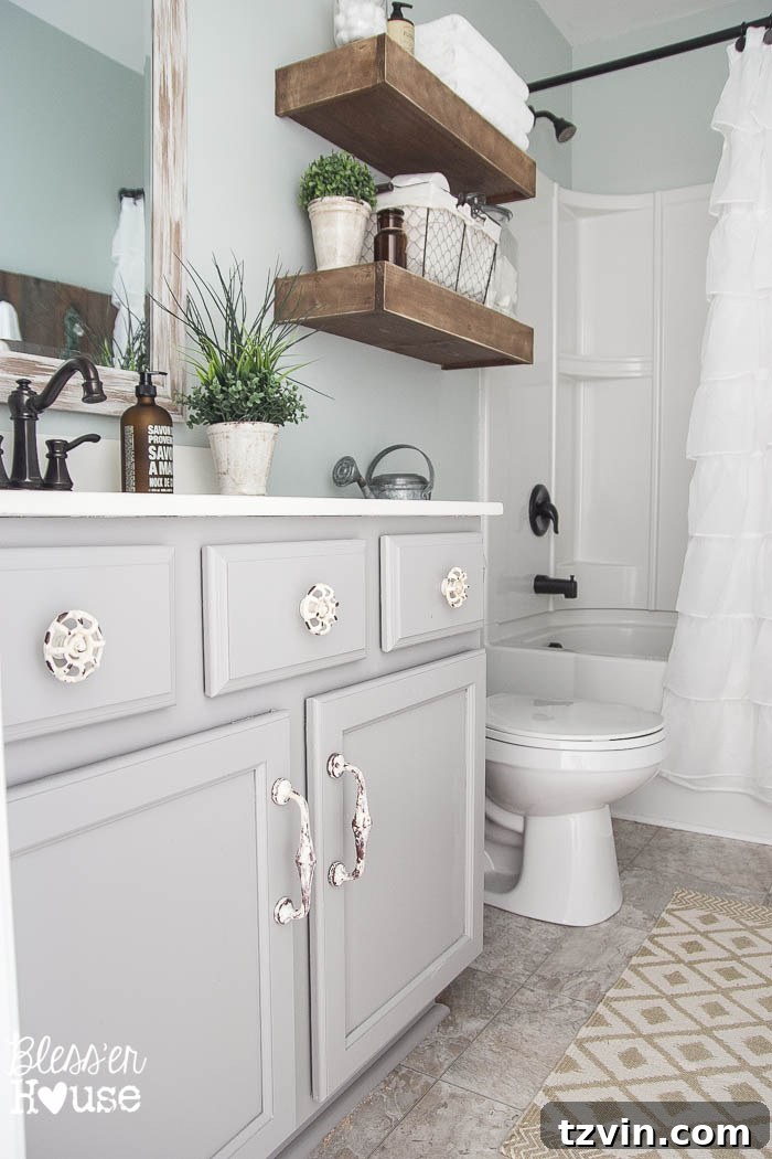 18 Clever Ideas to Transform Your Builder Grade House into a Farmhouse Haven 12 18 Ways to Add Farmhouse Character to a Builder Grade House on a Budget | blesserhouse.com - An in-depth list of do-it-yourself home improvement projects and budget decorating tips to add farmhouse character to a builder grade house (or any home).