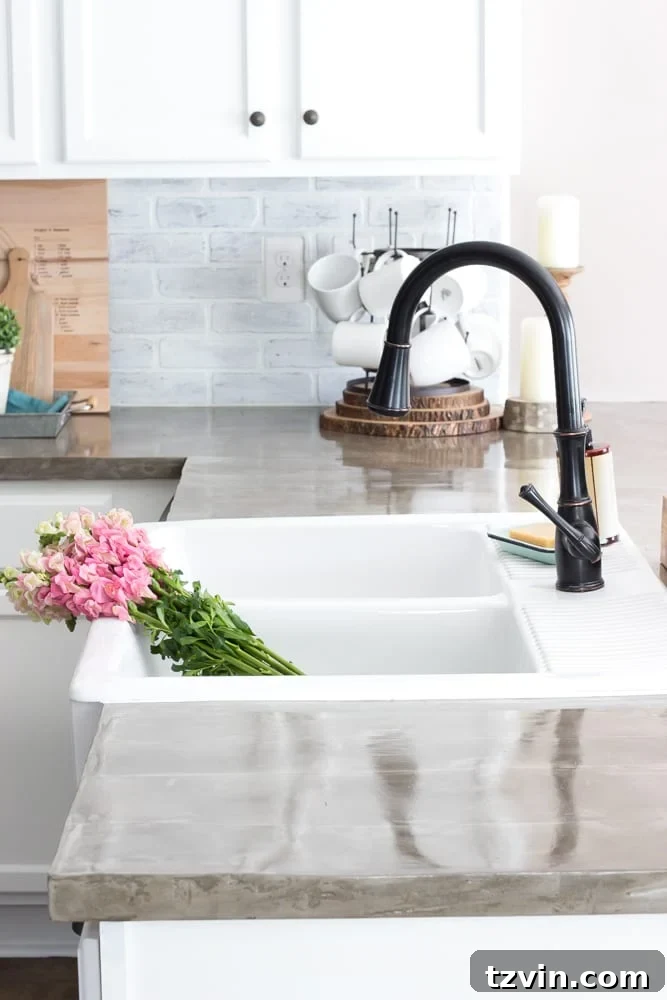 Your Blueprint for a Lightning-Fast Home Sale 7 A clean, modern bathroom sink with freshly caulked edges, showing attention to detail.