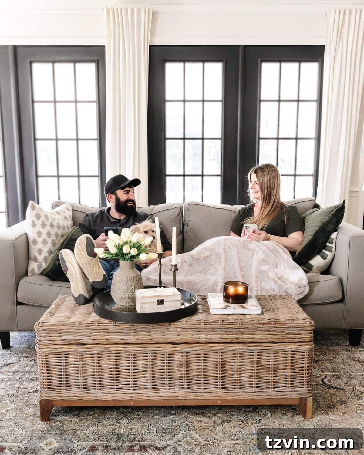 discussing a room design wish list to plan a home makeover with a partner