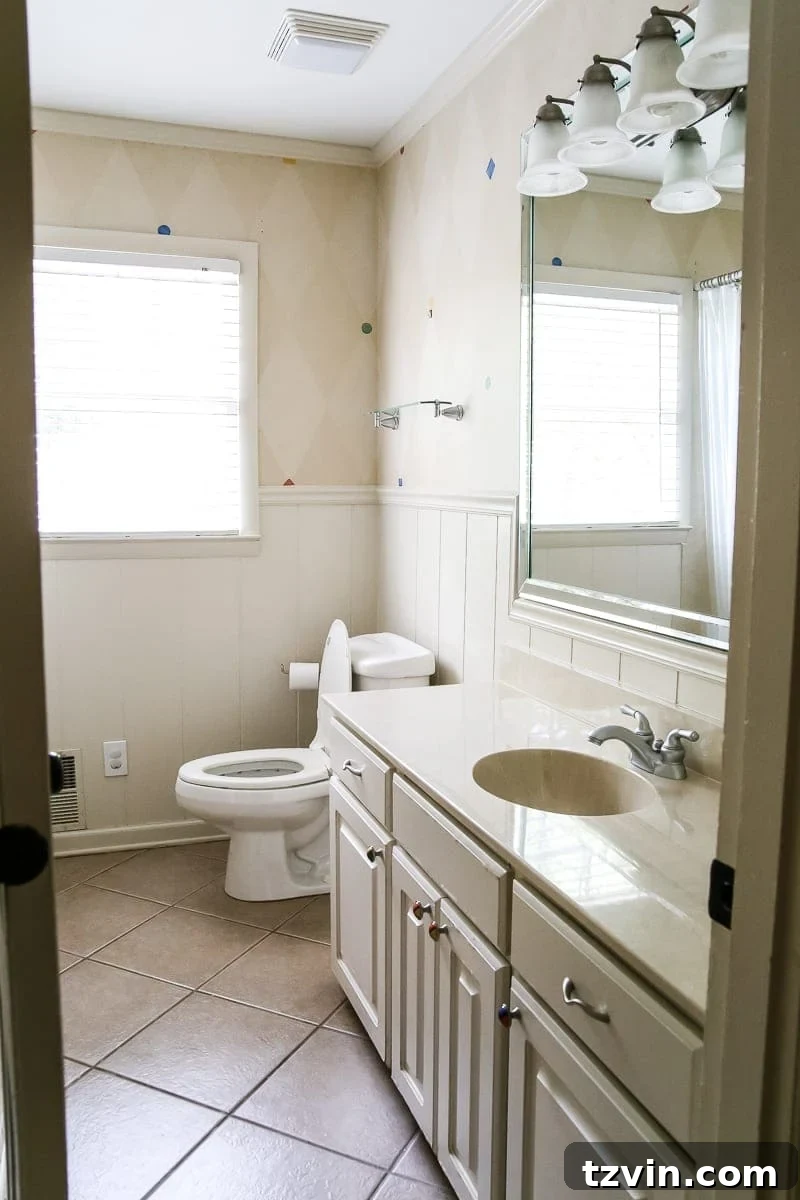 New House Interior Blank Slate Tour 21 Olivia's Bathroom Renovation - Color and Contrast Ideas