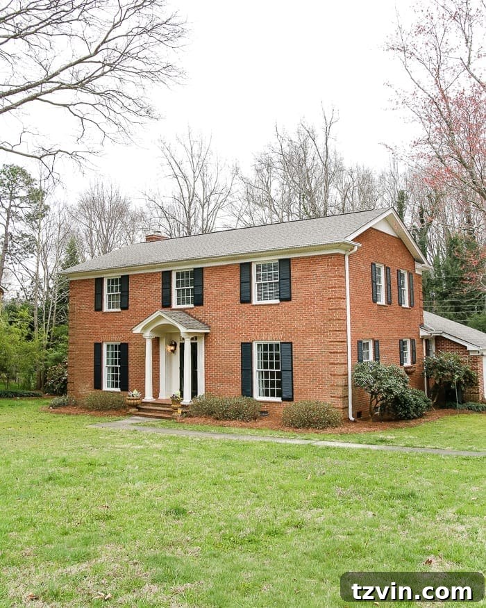 New House Interior Blank Slate Tour 27 Colonial House Exterior Before Renovation - Brick Painting Ideas