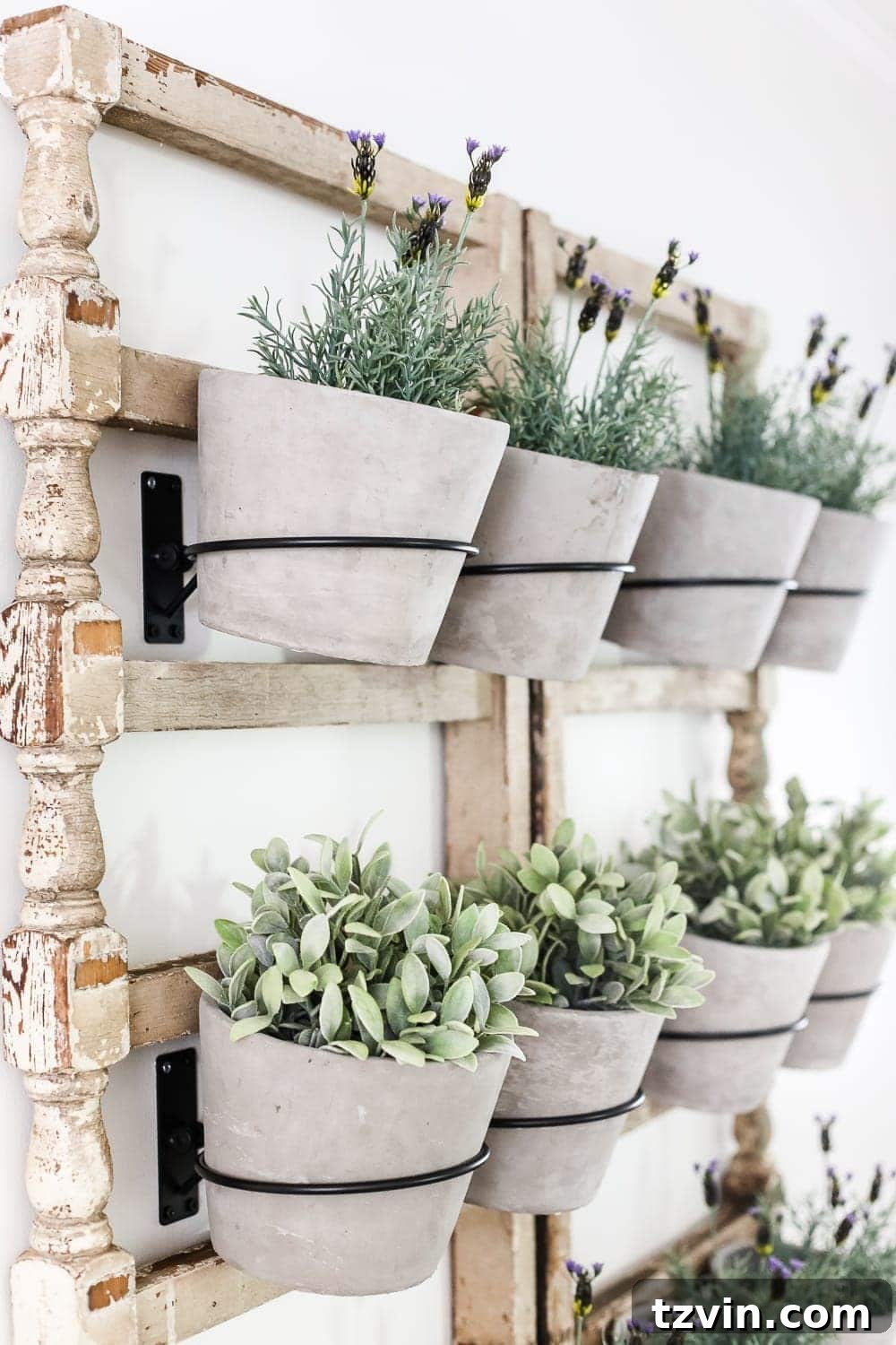 Upcycled Banister Wall Planter 8 Another perspective of the antique banister wall planter, highlighting its seamless integration into the breakfast nook decor and styling