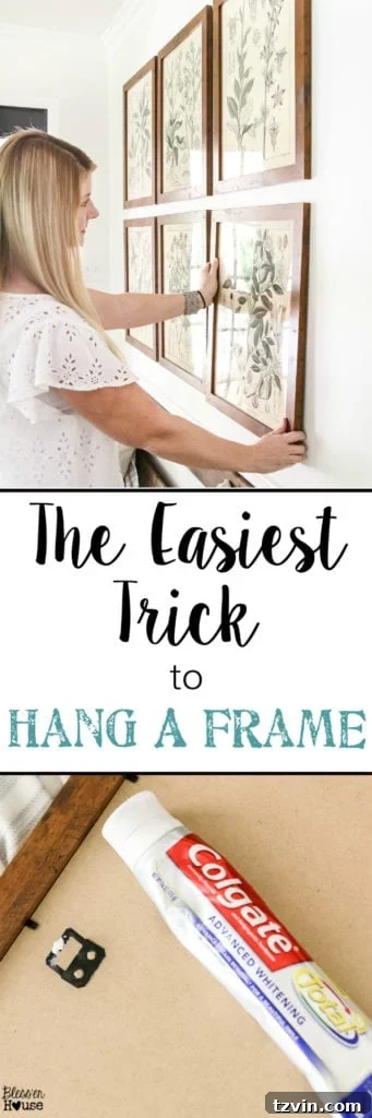 Elevate Your Walls with Printable Botany Art and a Clever Hanging Hack 13 Pin this post: The Easiest Trick to Hang Picture Frames Perfectly.