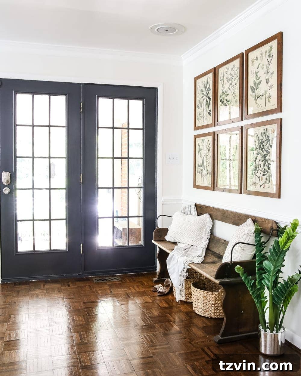 Elevate Your Walls with Printable Botany Art and a Clever Hanging Hack 3 Easy Frame Hanging Trick: Use toothpaste for perfect placement of your botanical gallery wall prints.