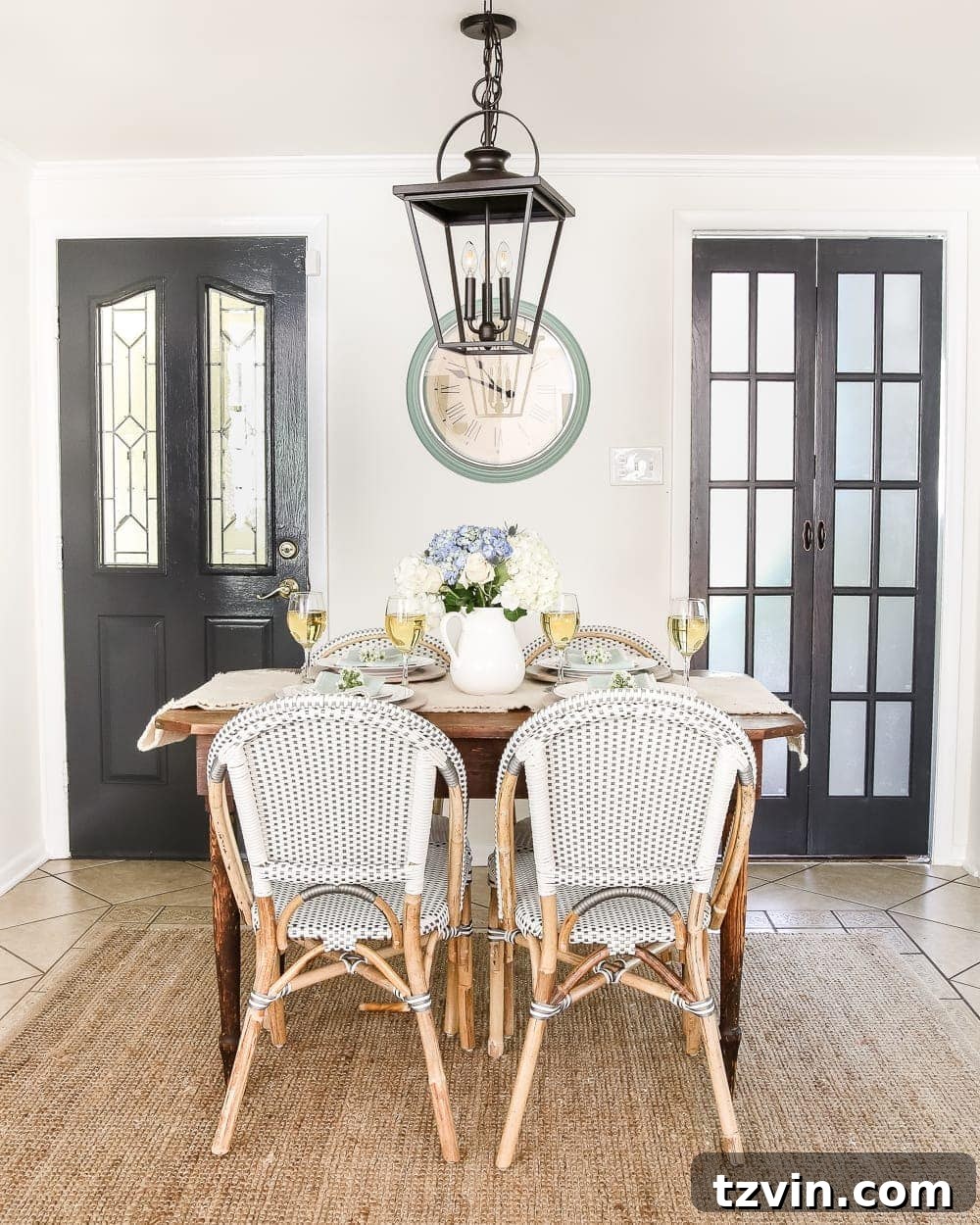 Laundry Room Updates: French Bifold Door | blesserhouse.com - A rickity laundry room bifold door gets a beautiful and functional update with a French bifold door with frosted glass for hiding messes in a stylish way.