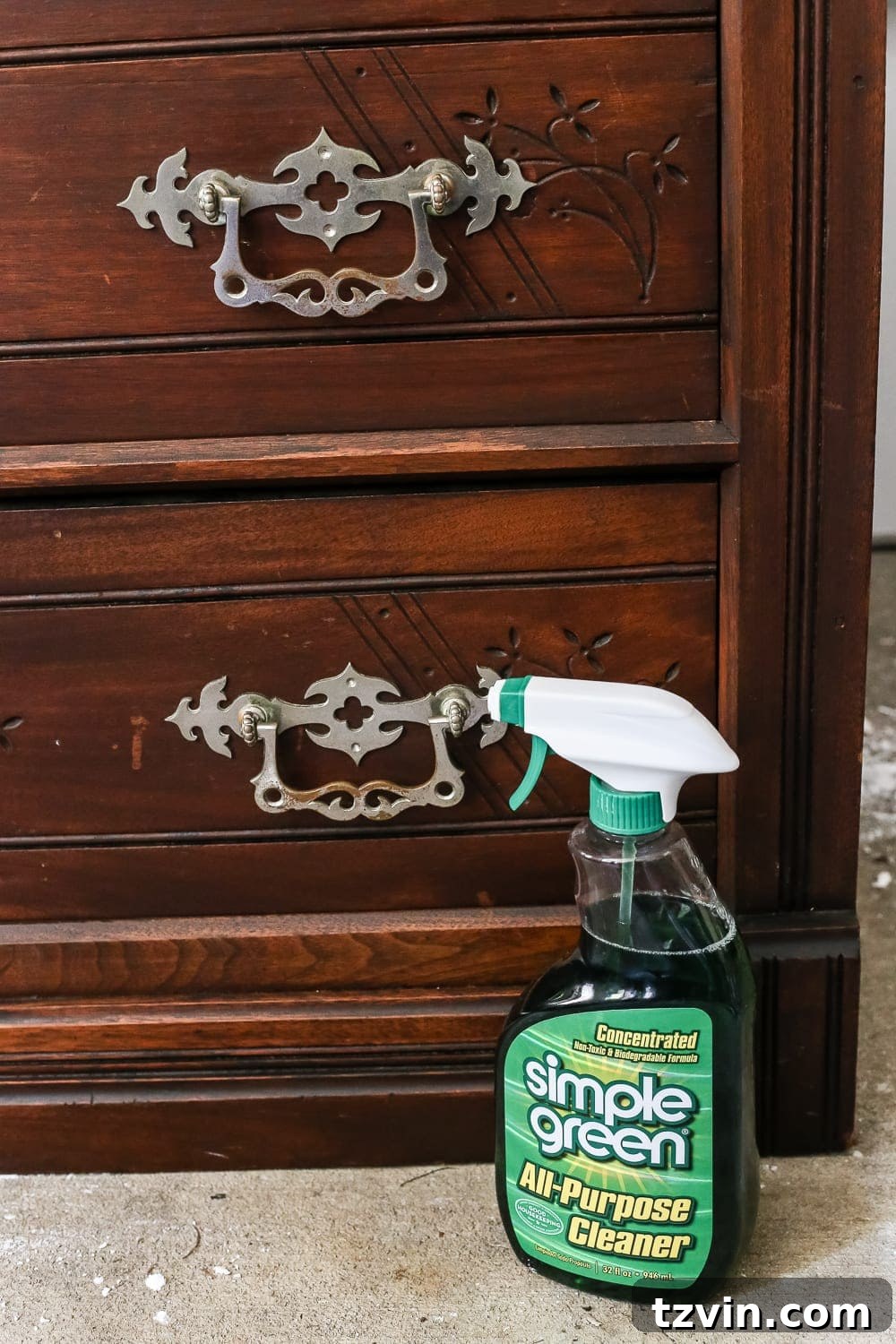 Victorian Chest After Cleaning, Showcasing Natural Wood