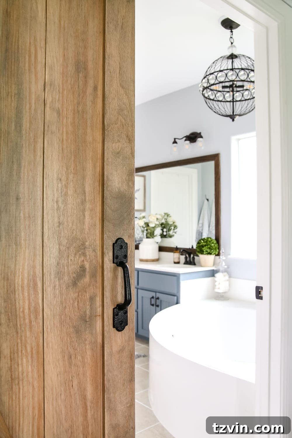 Lowes Bathroom Remodel Showcase 34 A final detailed shot of the beautifully styled modern farmhouse bathroom, showcasing key design elements.