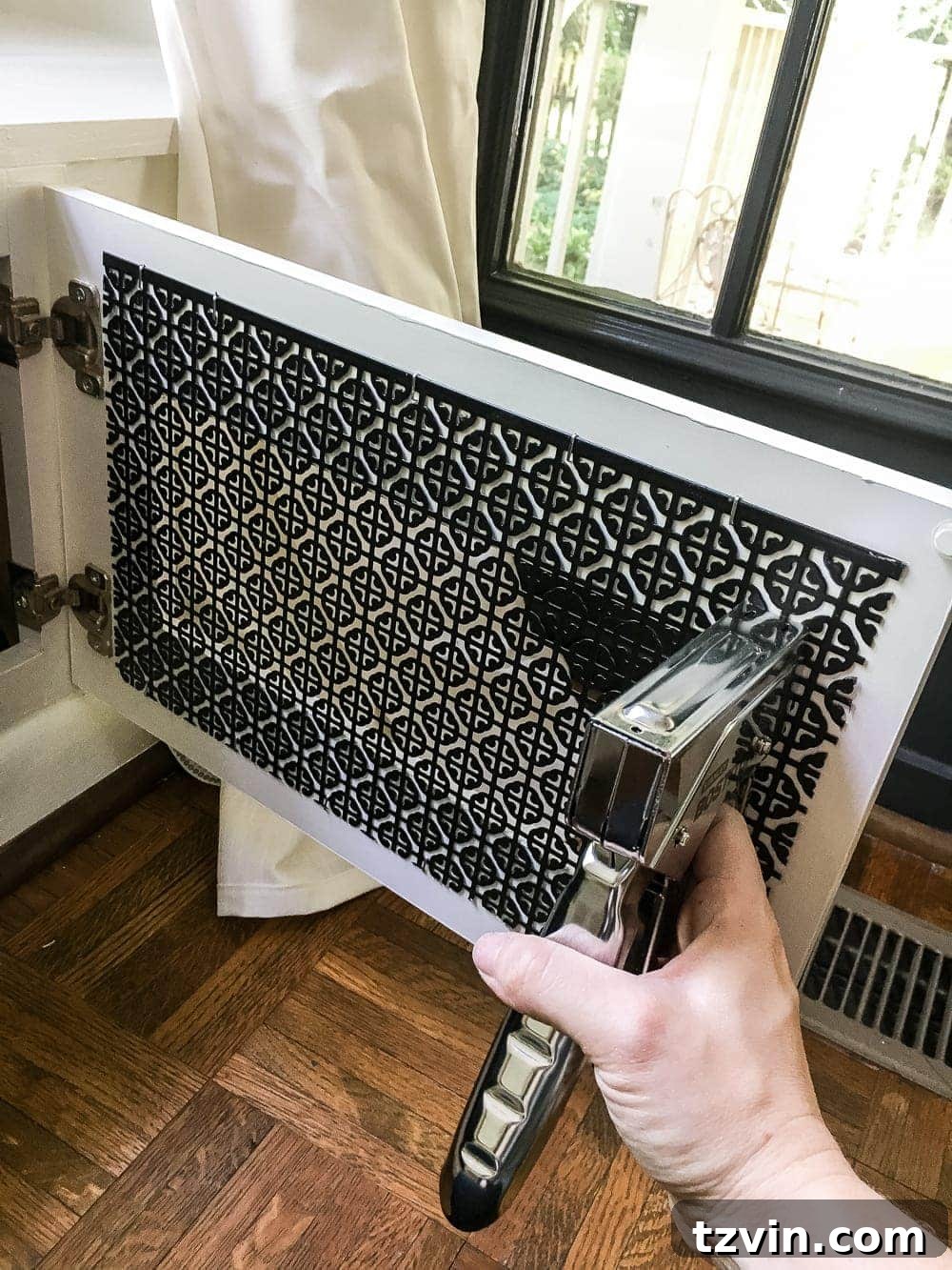 Kitchen Cabinet Window Seat Transformation 12 DIY Window Seat from a Kitchen Cabinet | blesserhouse.com - A simplified tutorial for how to build a DIY window seat using a prefabbed kitchen cabinet to house electronics and hide cords.