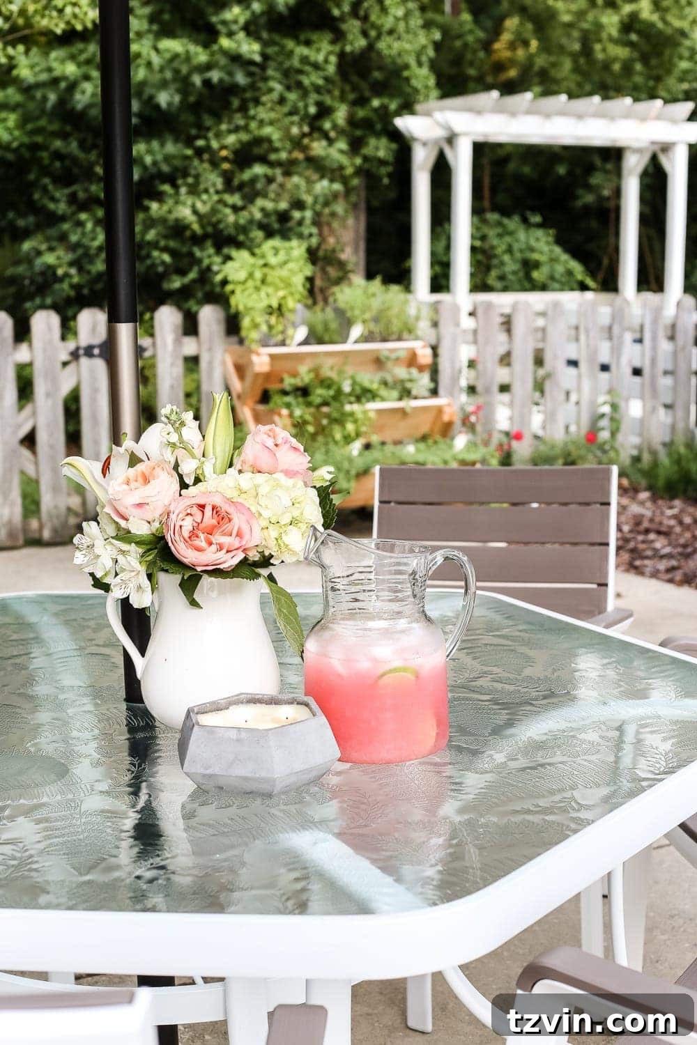 From Grimy to Gleaming: Deep Cleaning Your Outdoor Glass Dining Table 11 How to Revive a Glass Patio Table | blesserhouse.com - A tutorial explaining how to clean, paint, and revive a glass patio table to make it look brand new in a few quick steps.