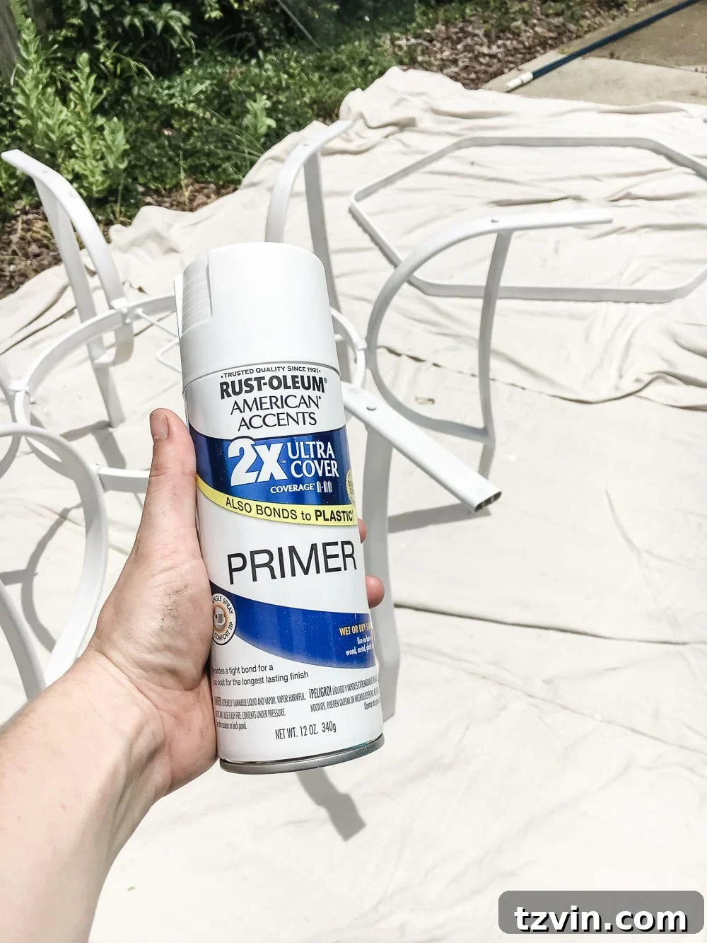 From Grimy to Gleaming: Deep Cleaning Your Outdoor Glass Dining Table 6 How to Revive a Glass Patio Table | blesserhouse.com - A tutorial explaining how to clean, paint, and revive a glass patio table to make it look brand new in a few quick steps.