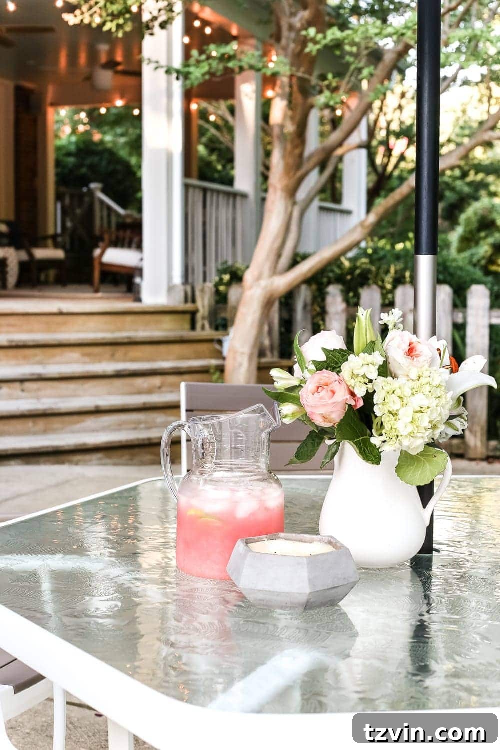 From Grimy to Gleaming: Deep Cleaning Your Outdoor Glass Dining Table 9 How to Revive a Glass Patio Table | blesserhouse.com - A tutorial explaining how to clean, paint, and revive a glass patio table to make it look brand new in a few quick steps.