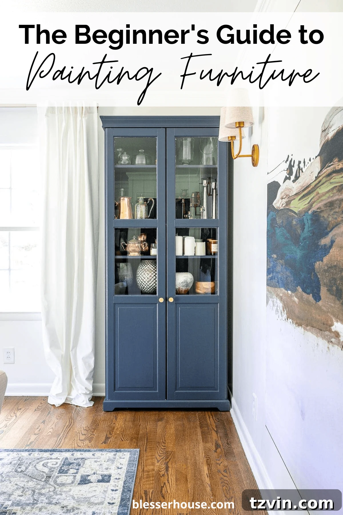 Revive Your Furniture: The Easy Paint Transformation 2 the beginner's guide to painting furniture - hale navy cabinet