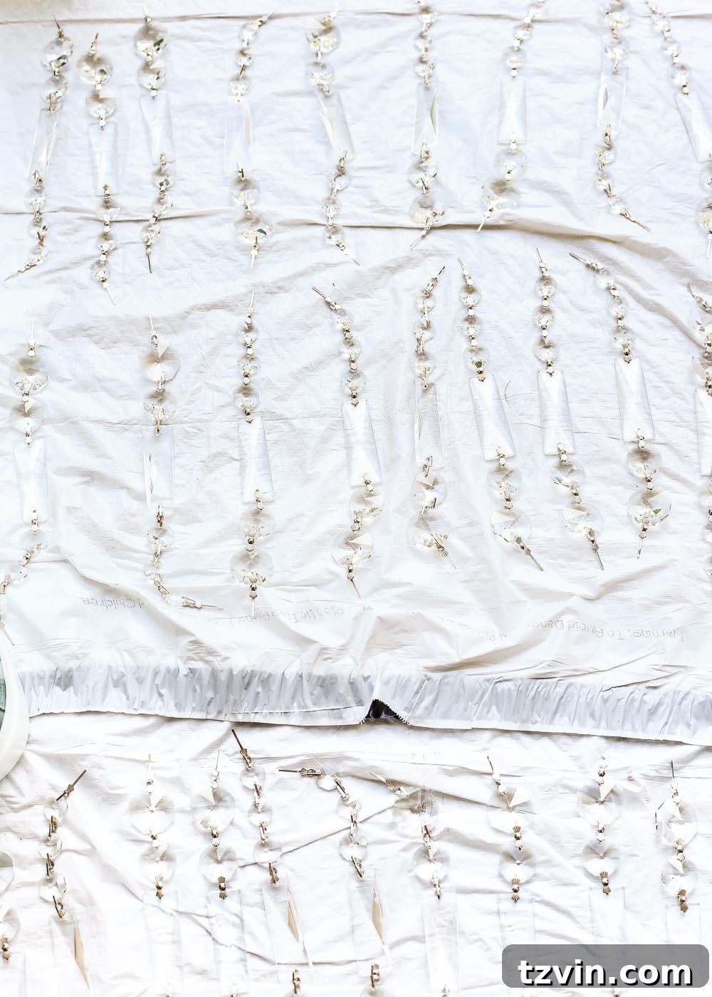 Crystals on Drop Cloth