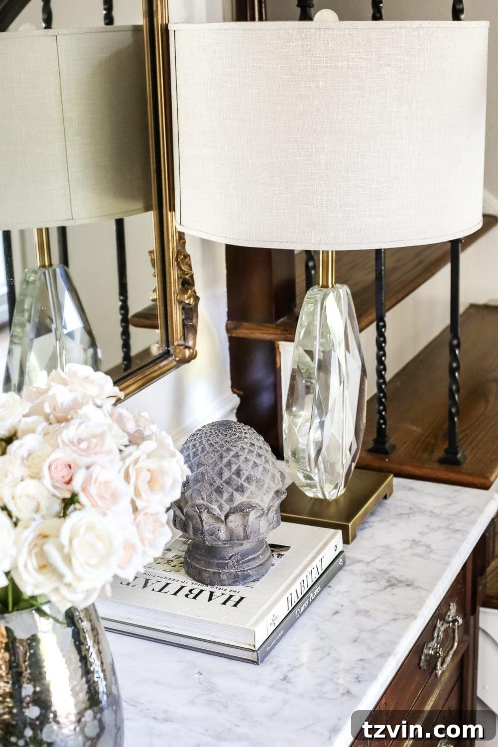 Secrets to a Lavish Home That Won't Break the Bank 3 How to Make Your Home Look Luxurious on a Budget | blesserhouse.com - 8 tips to make your home look luxurious on a budget with ideas for choosing finishes, lighting, art, and small details that only look expensive. Foyer entryway