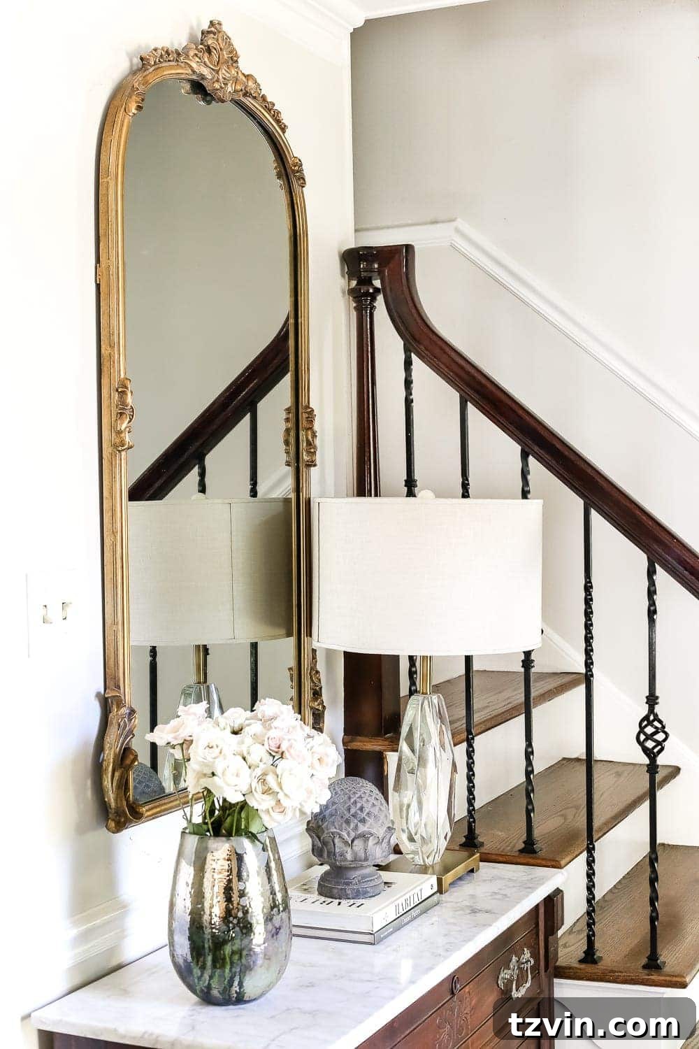 Secrets to a Lavish Home That Won't Break the Bank 4 How to Make Your Home Look Luxurious on a Budget | blesserhouse.com - 8 tips to make your home look luxurious on a budget with ideas for choosing finishes, lighting, art, and small details that only look expensive. foyer entryway