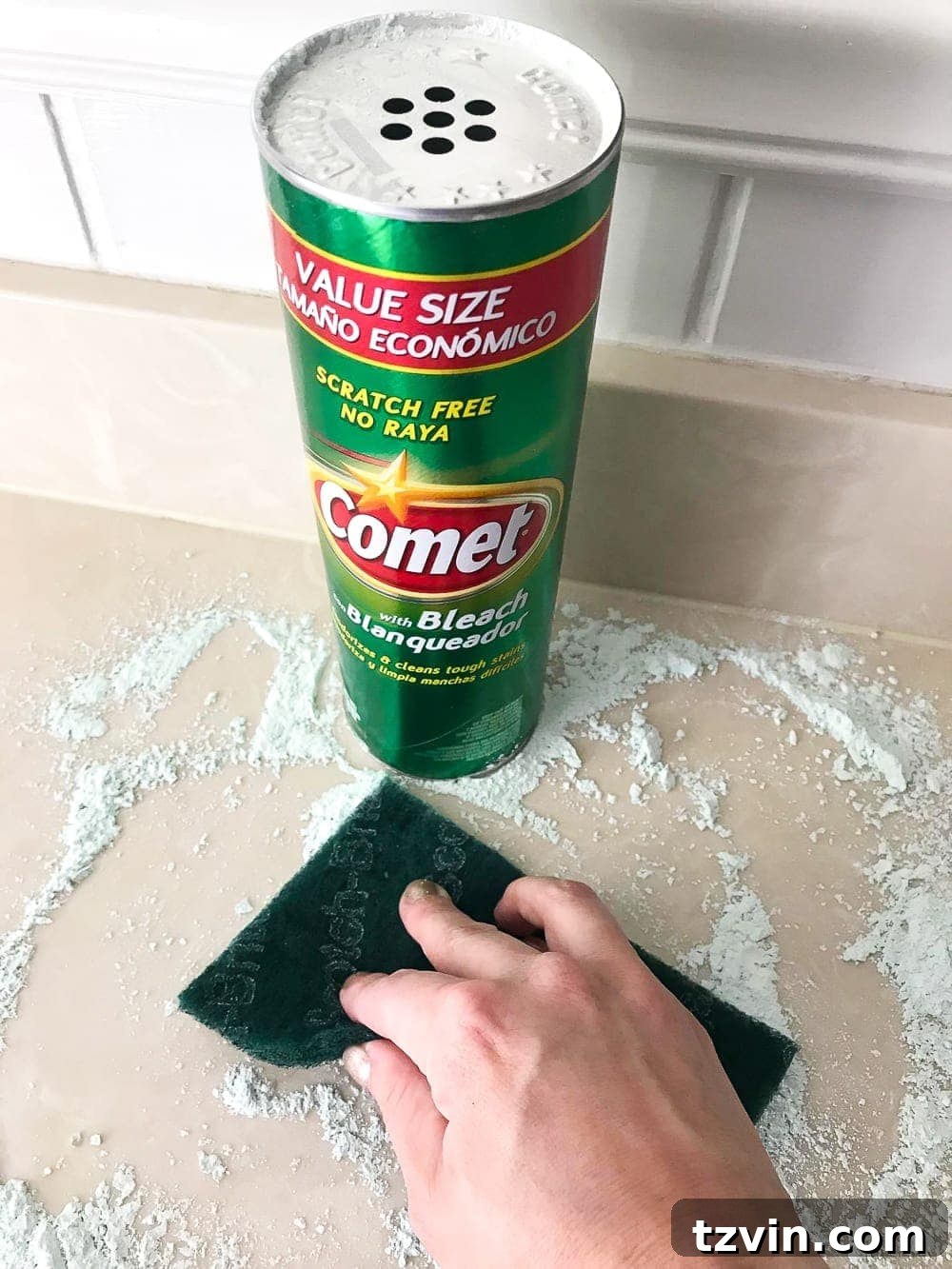Transform Your Bathroom Counter with Paint 10 cleaning a bathroom sink and countertop thoroughly before painting