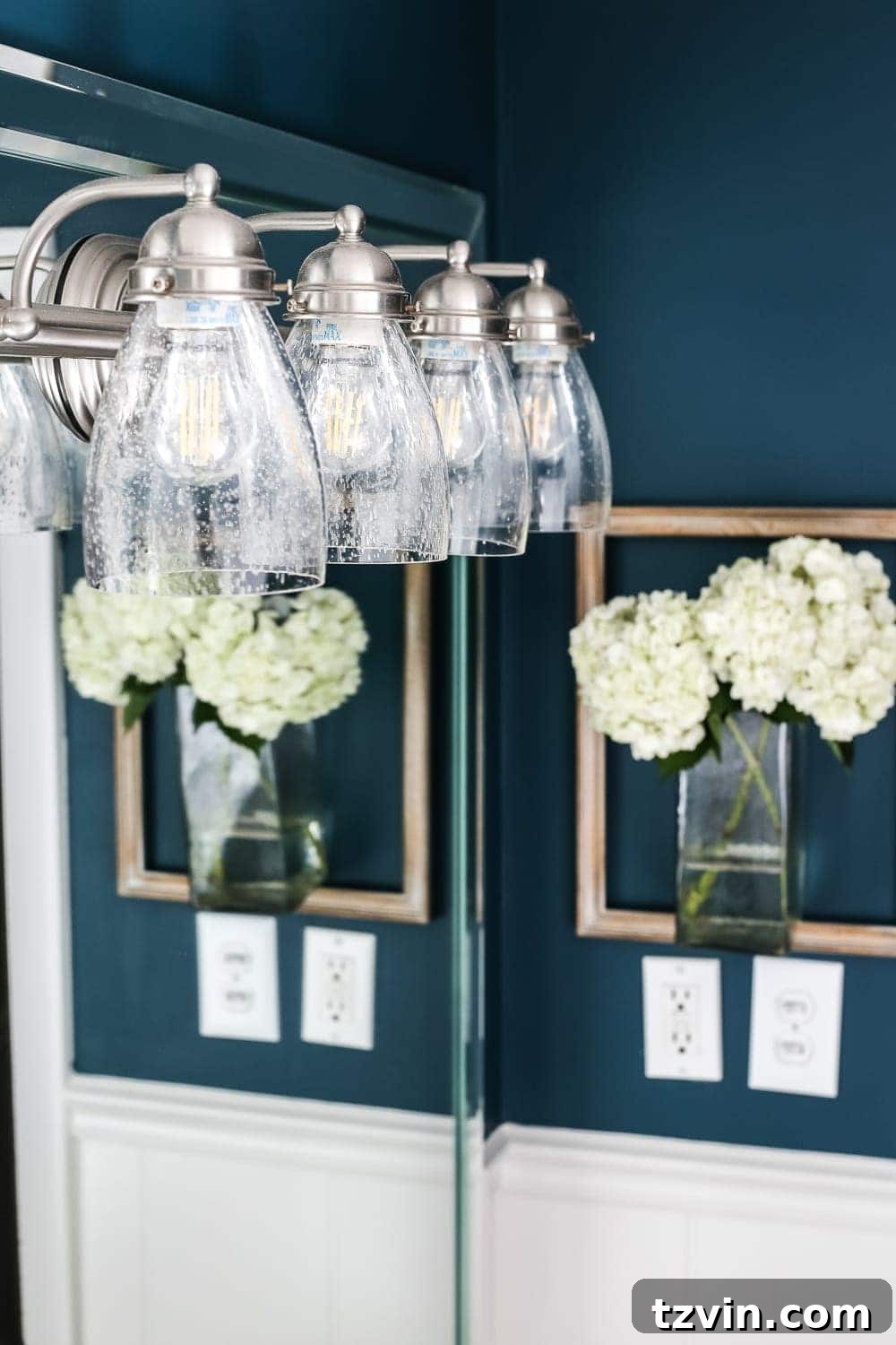 Effortless Light Fixture Update 4 The Easiest Way to Refresh a Light Fixture | blesserhouse.com - One simple way to refresh a bathroom vanity light fixture inexpensively and in under 5 minutes without any electrical work. #lightfixture #simplediy
