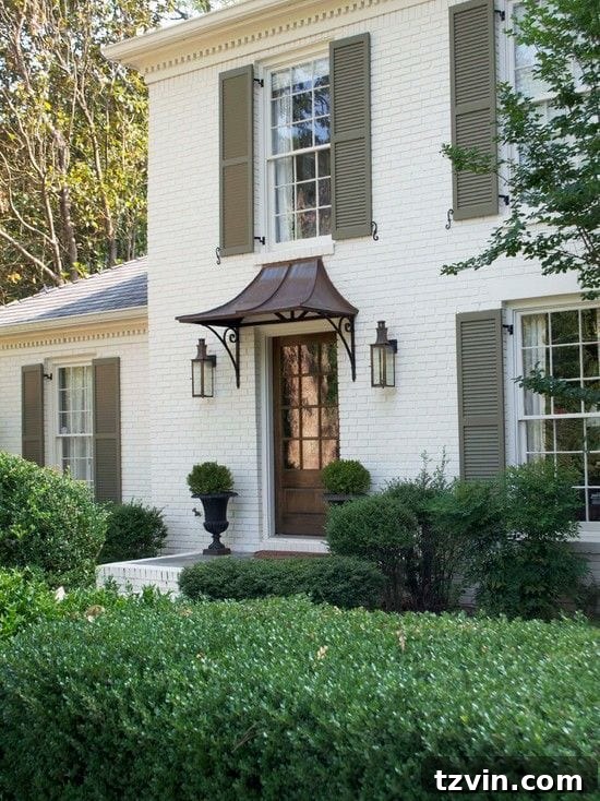 Transforming Brick Exteriors with Limewash 12 Limewash Brick Exterior Plans | blesserhouse.com - A full exterior brick house makeover plan using real slaked limewash paint and trim color options for a classic European look.