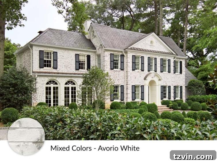 Transforming Brick Exteriors with Limewash 9 Limewash Brick Exterior Plans | blesserhouse.com - A full exterior brick house makeover plan using real slaked limewash paint and trim color options for a classic European look.